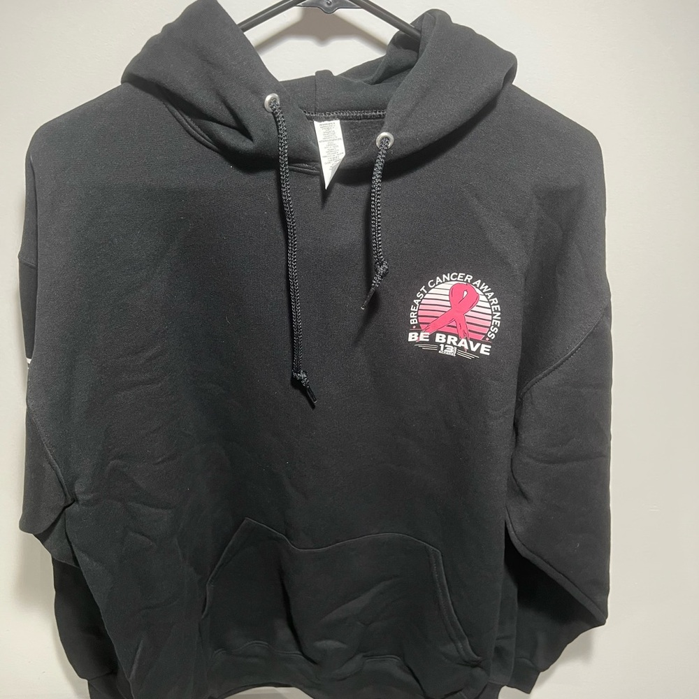 New Breast cancer hoodie, Gildan Black and Pink Sweater Classic Pullover